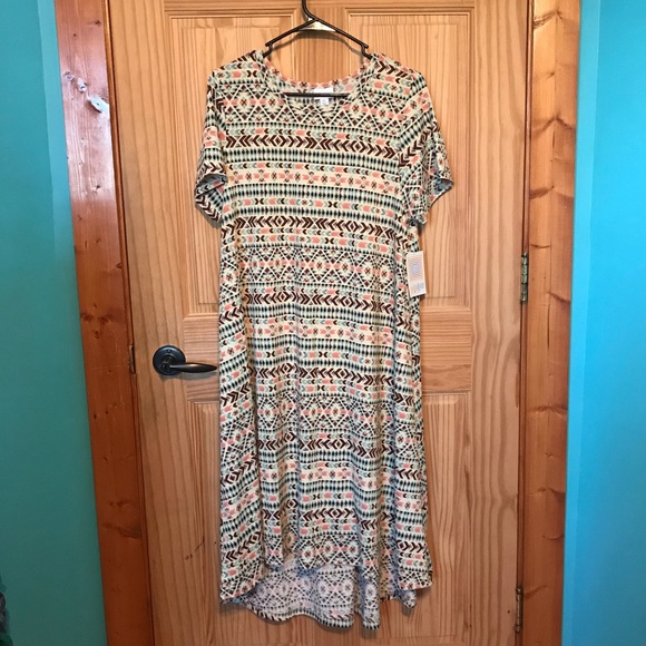 Aztec print Lularoe Carly dress - Picture 1 of 3